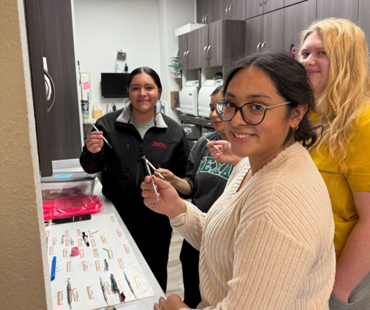 Dental assistant student training at Austin Dental Assistant School