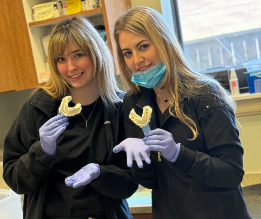 Dental assistant student training at Austin Dental Assistant School