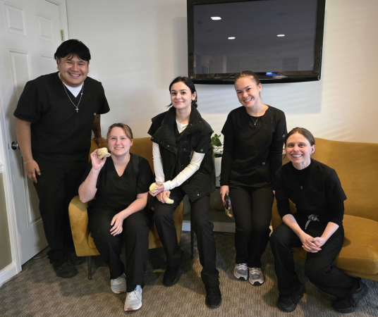 Dental assistant student training at Austin Dental Assistant School