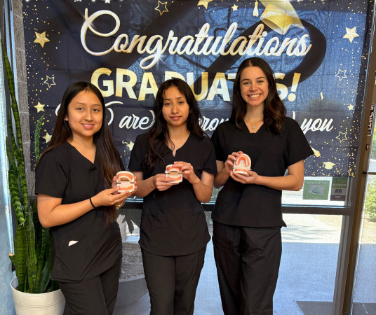 Dental assistant student training at Austin Dental Assistant School