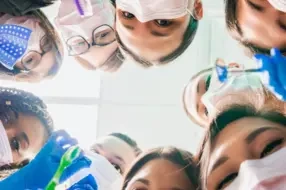 Dental assistant student training at Austin Dental Assistant School